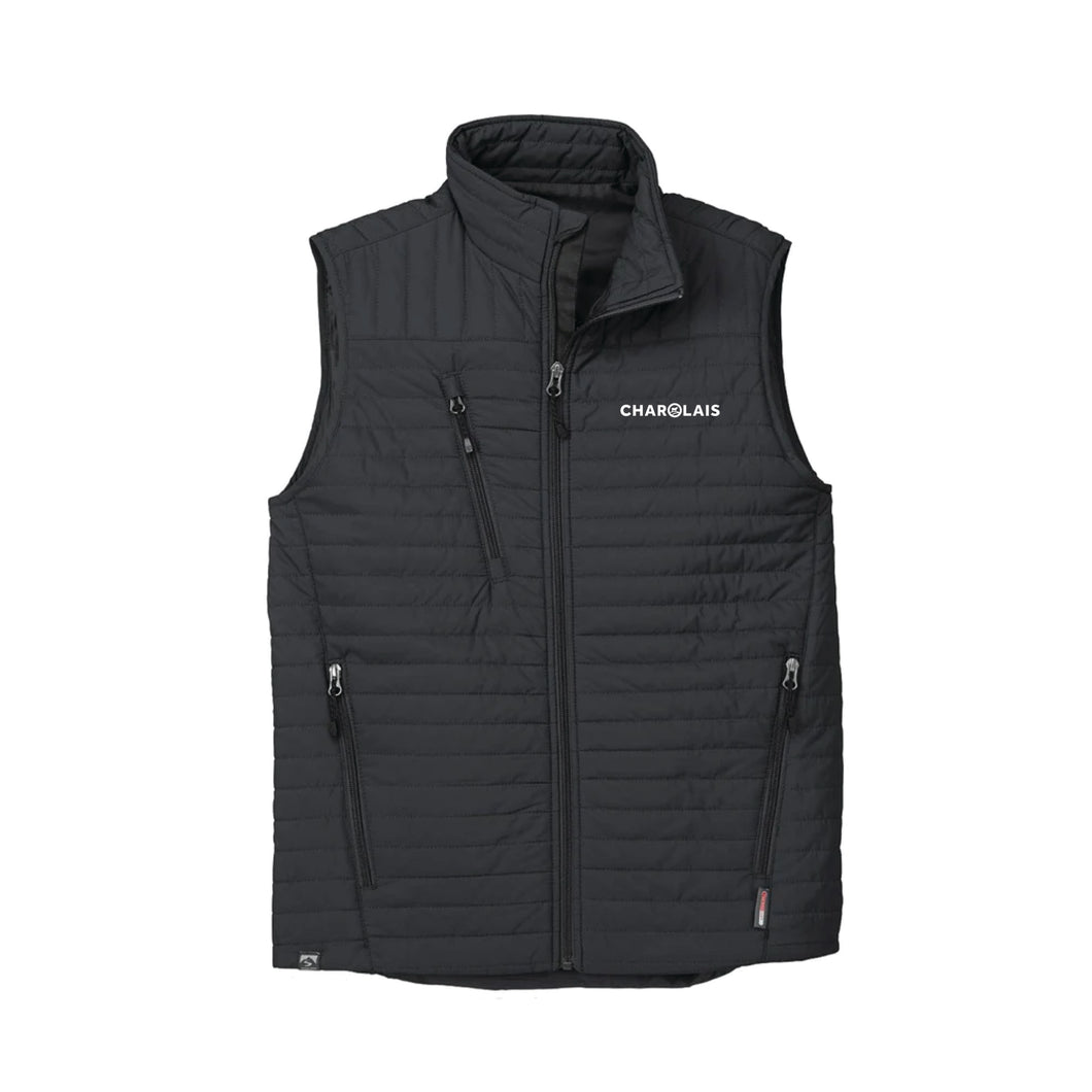 CHAR: Black Quilted Vest