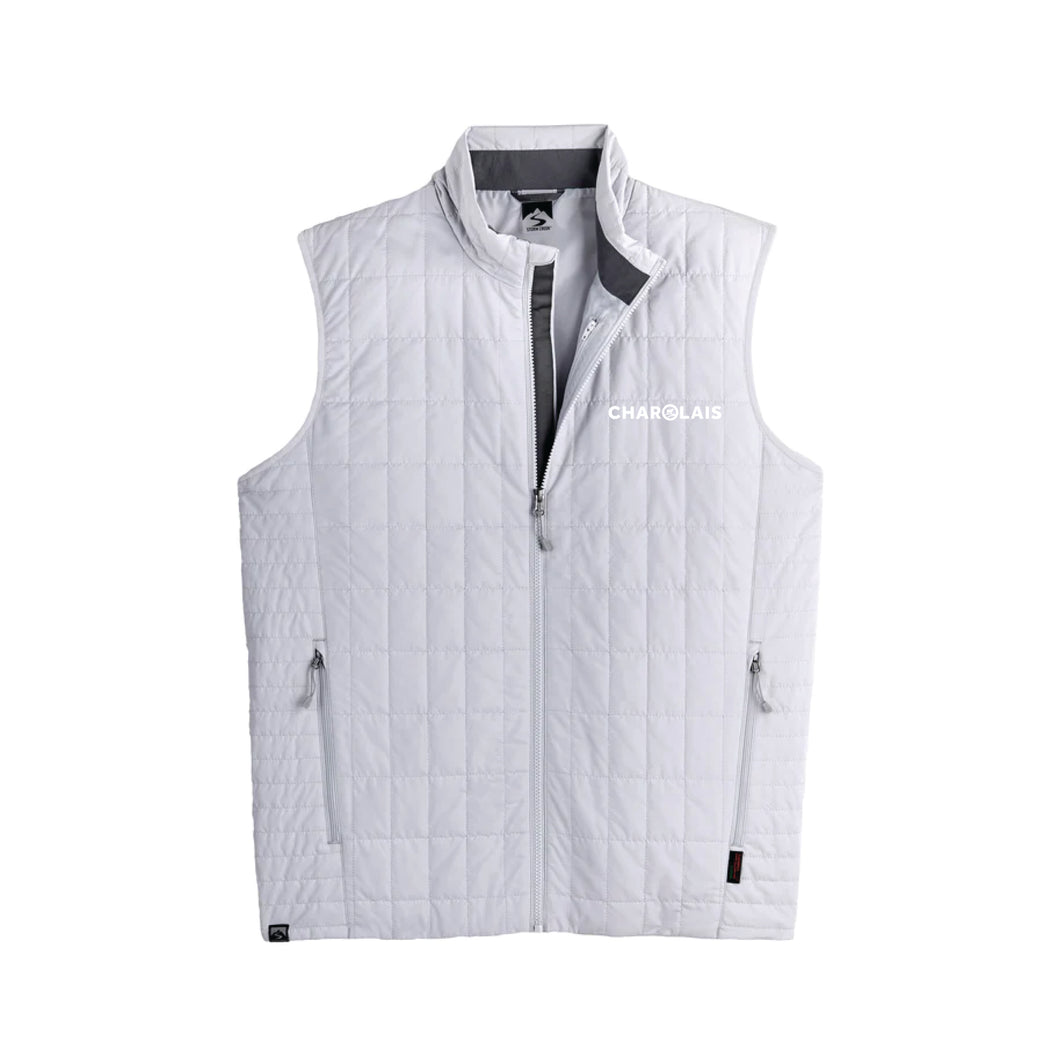 CHAR: Grey Quilted Vest