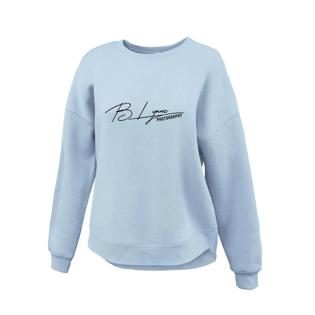 BLynne: Women's Curve Bottom Crewneck - Blue