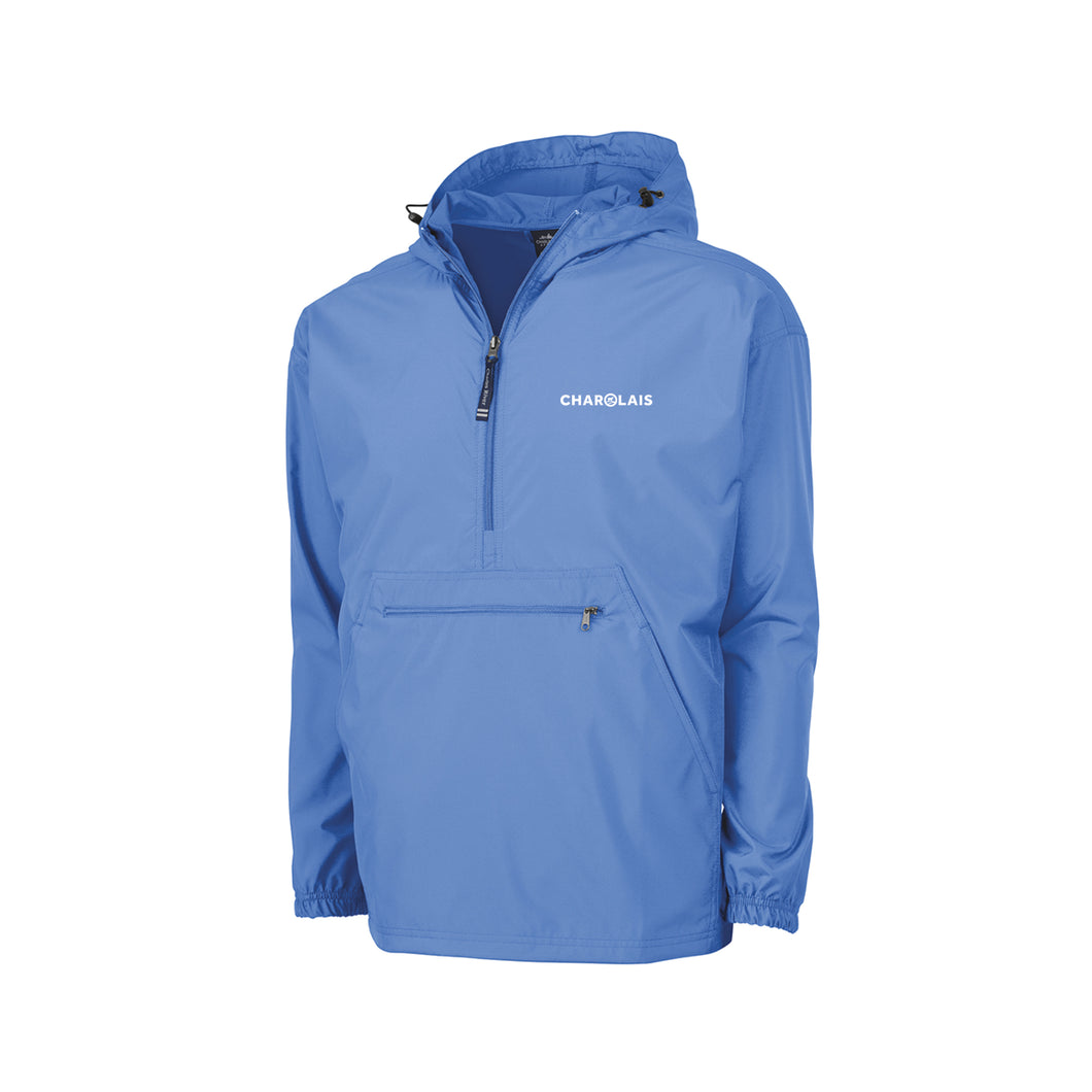 AICA: 1/4 Zip Hooded Pullover - Columbia Blue