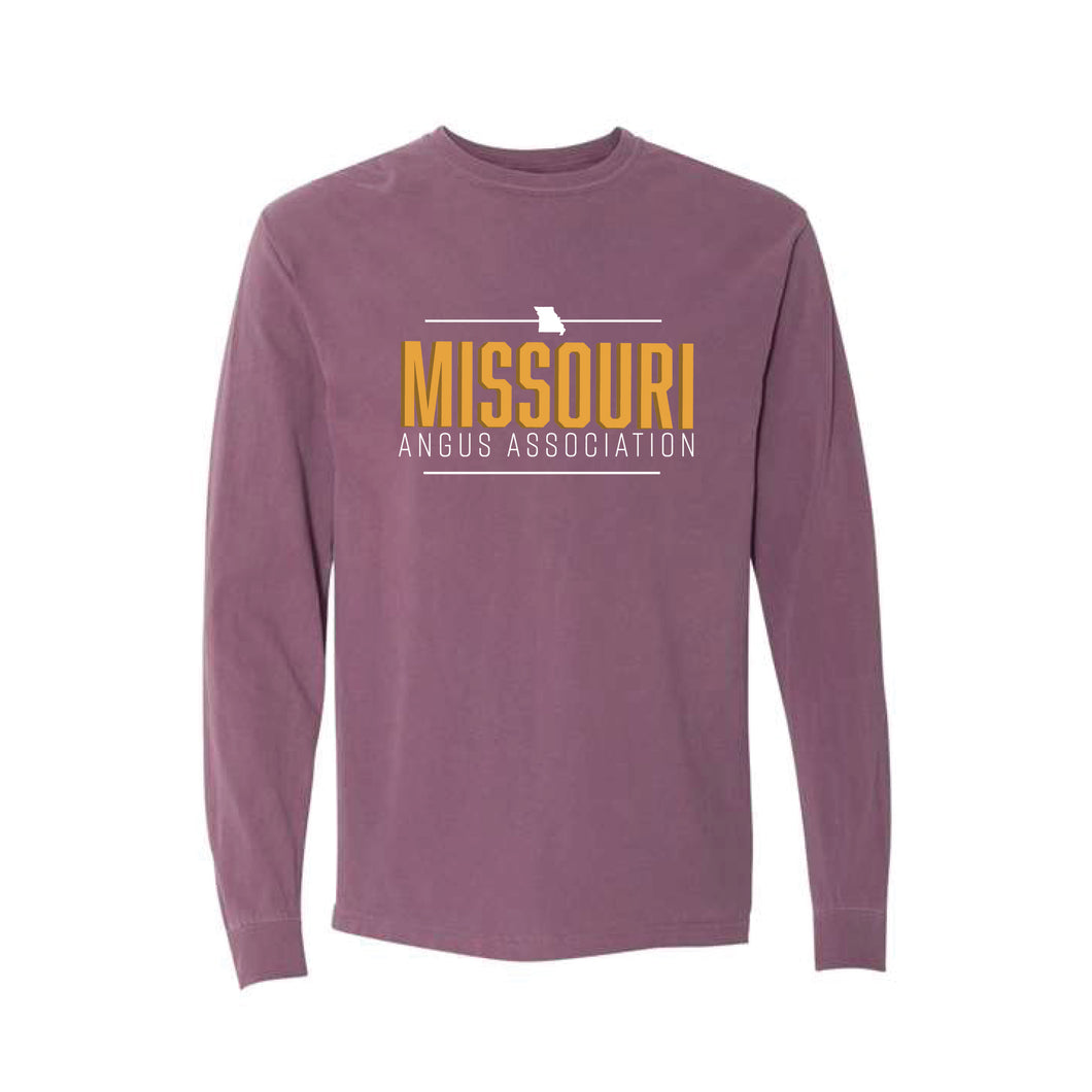 Missouri Angus: Long Sleeve T-Shirt- Berry