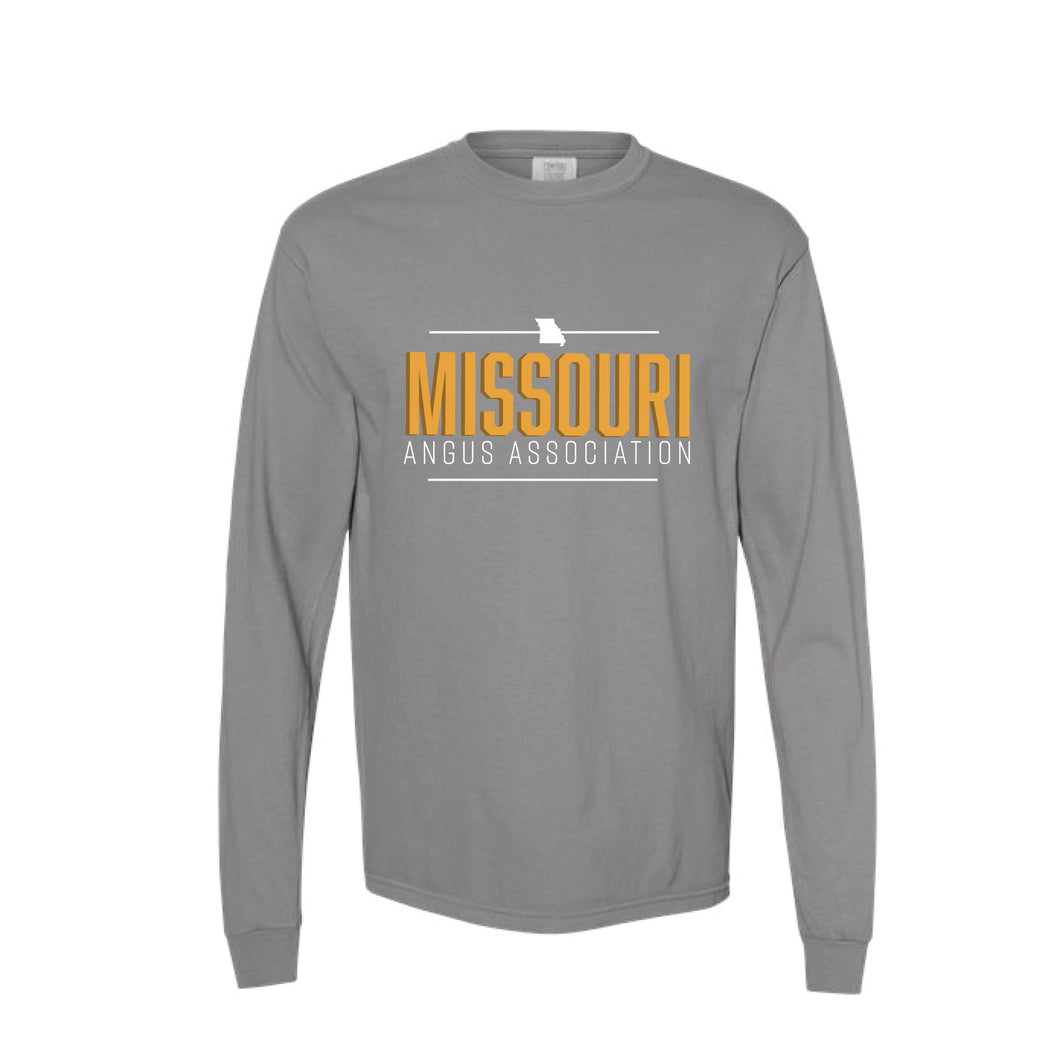 Missouri Angus: Long Sleeve T-Shirt- Granite