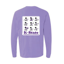 Load image into Gallery viewer, KSU: Violet Comfort Colors Long Sleeve T-Shirt
