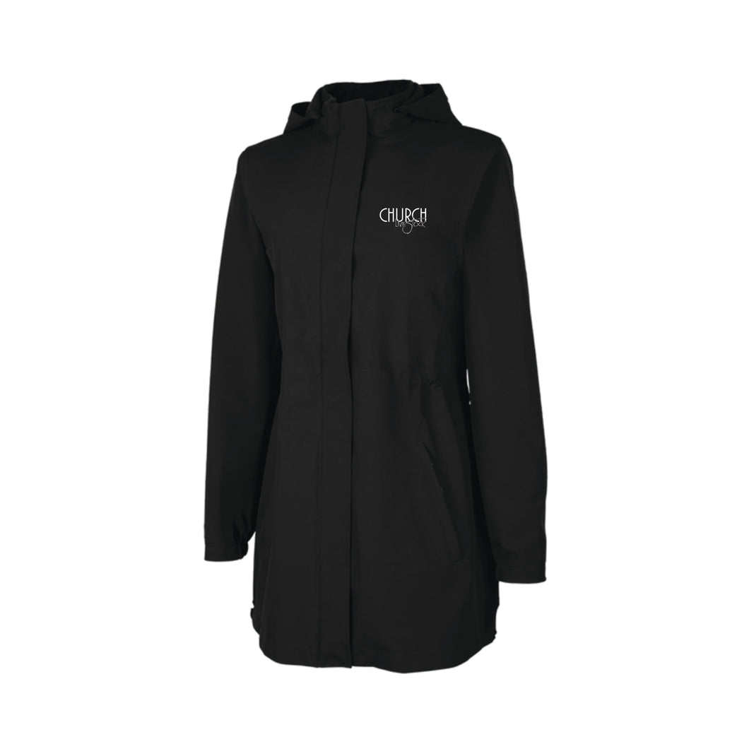Church: Black Women's Waterproof Parka