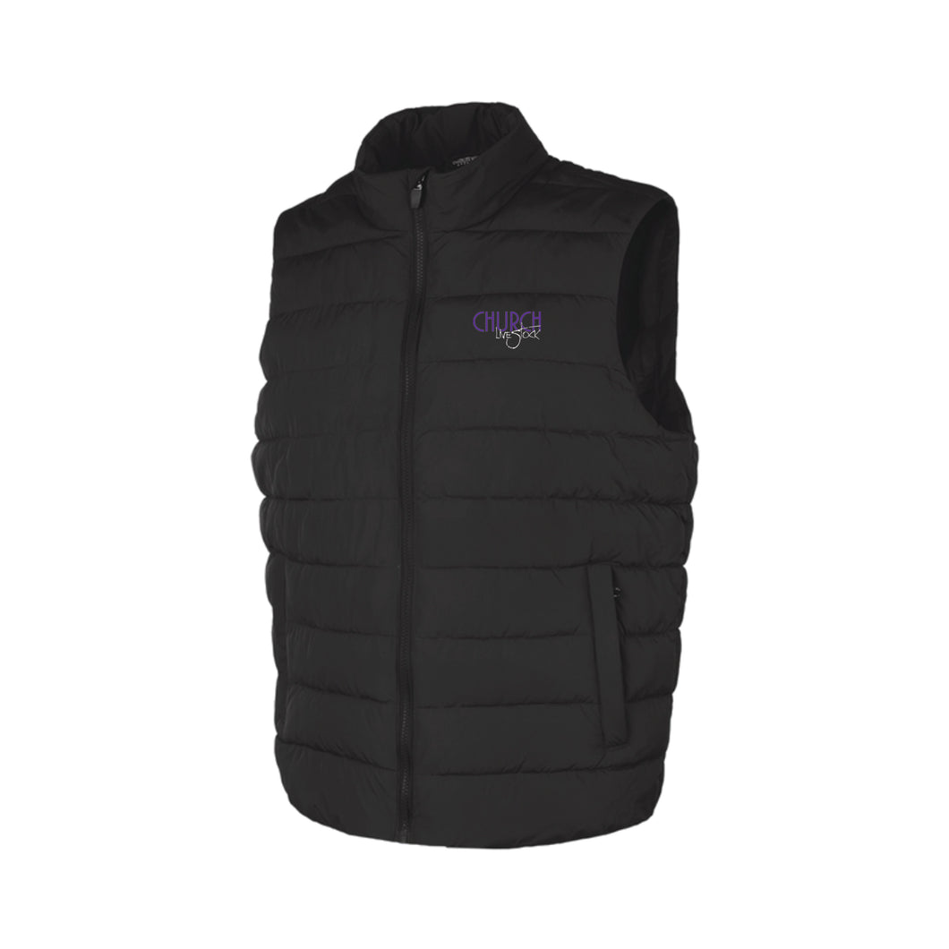 Church: Black Men's Puffer Vest