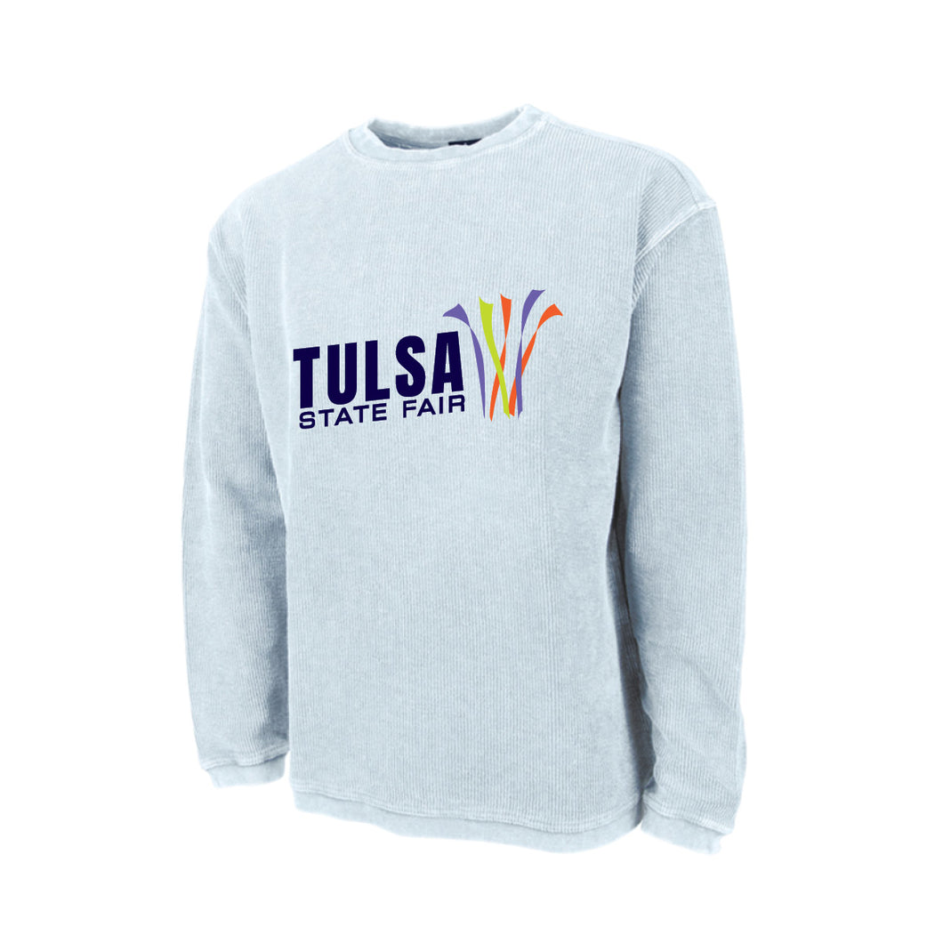 TSF: Blue Ribbed Crewneck Sweatshirt