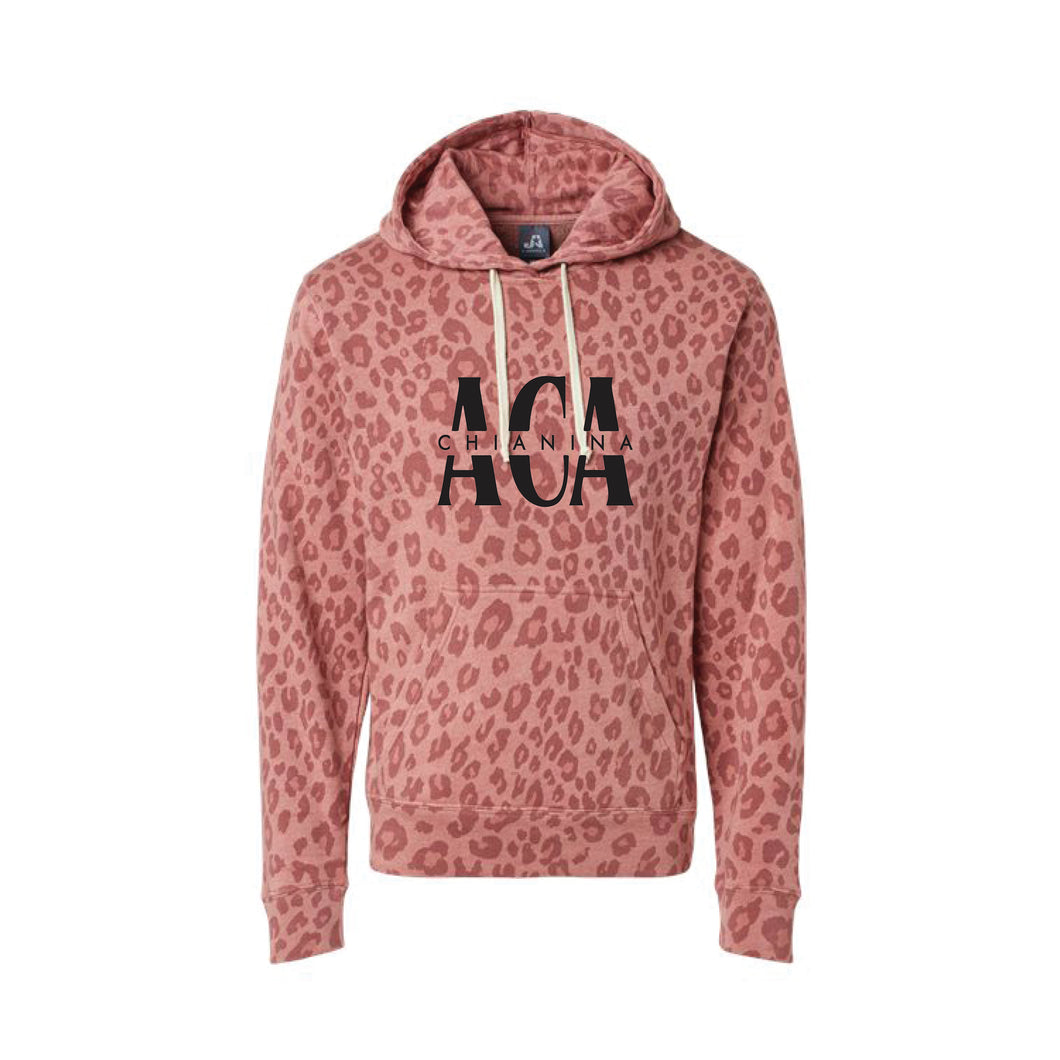 AJCA: Dusty Rose Leopard Hoodie