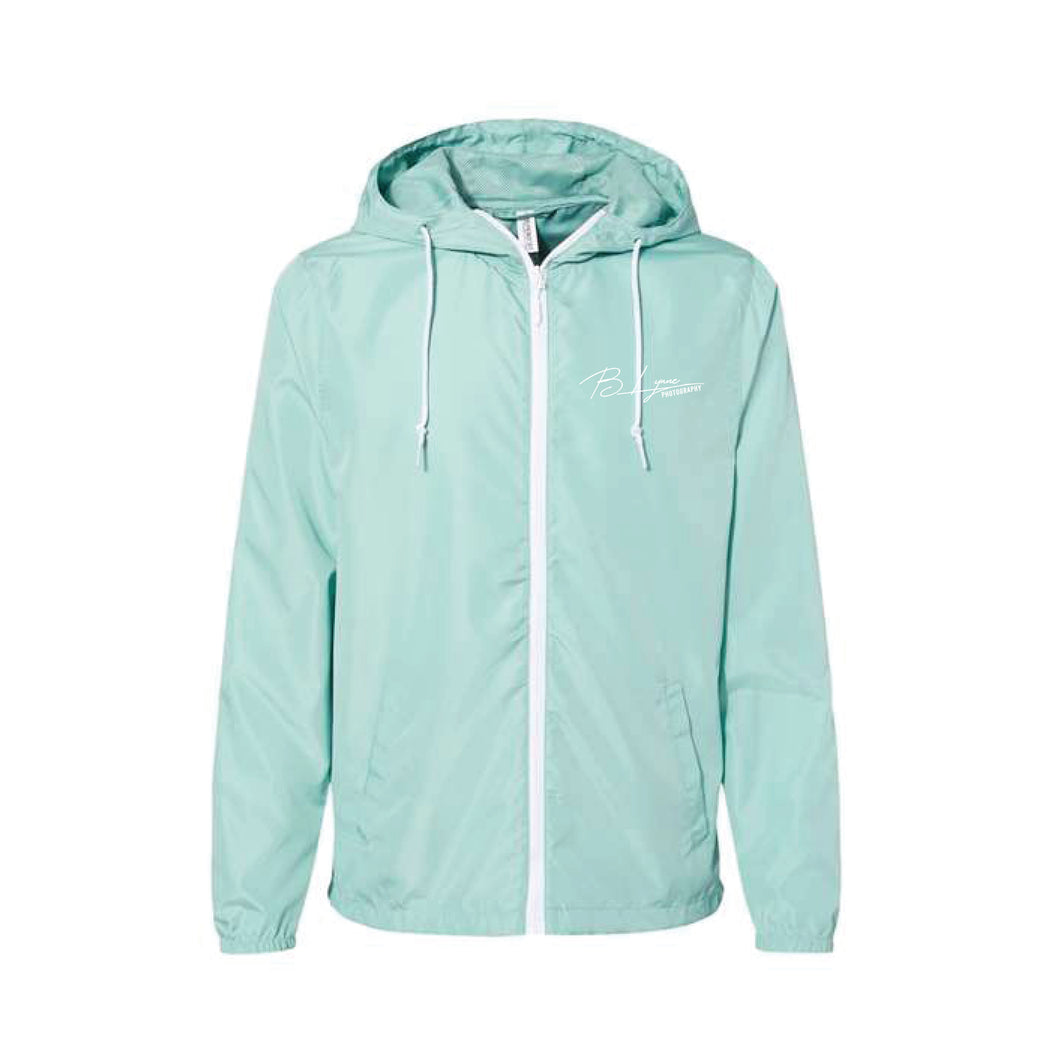BLynne: Full Zip Rain Jacket - Aqua