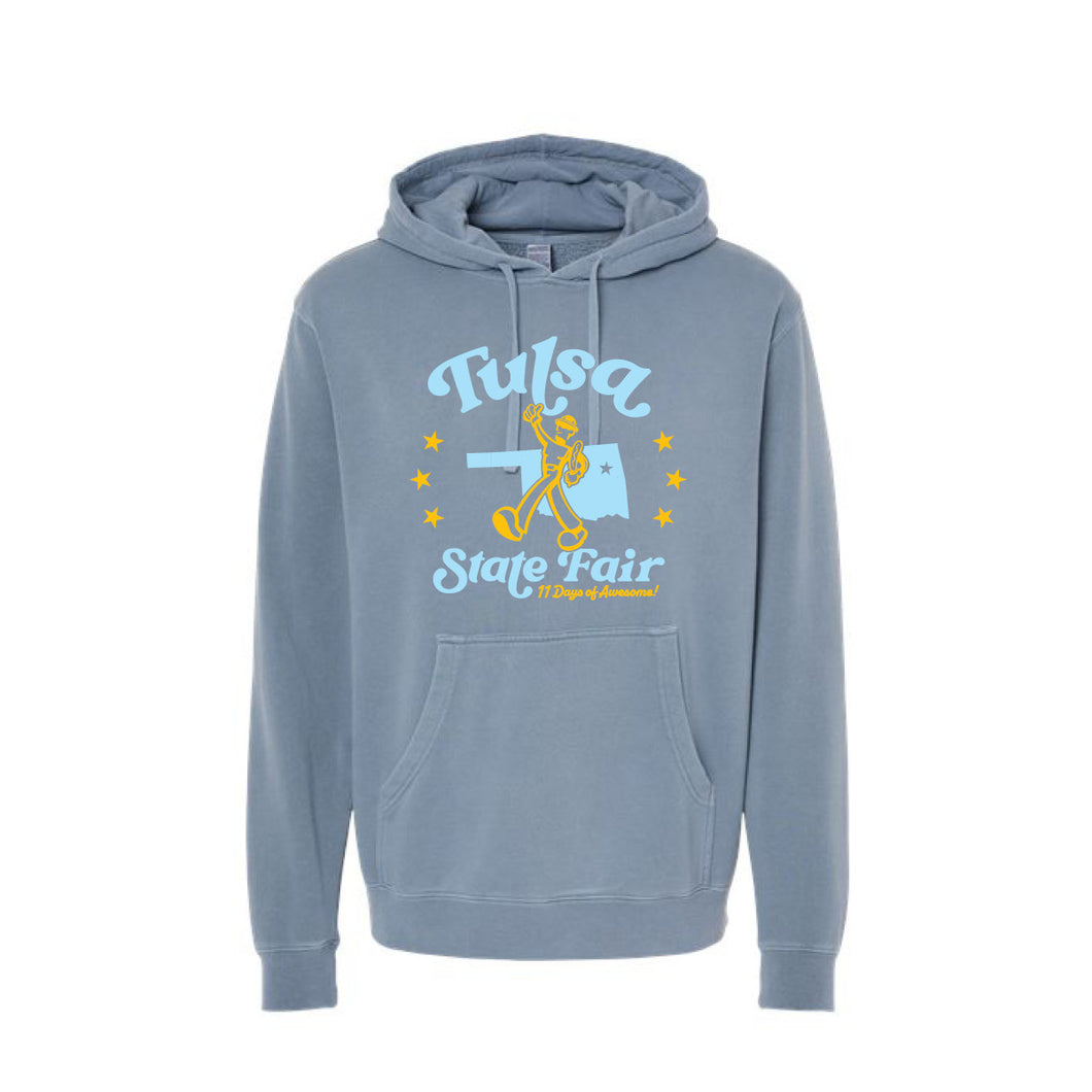 TSF: Blue Pigment Dyed Hoodie