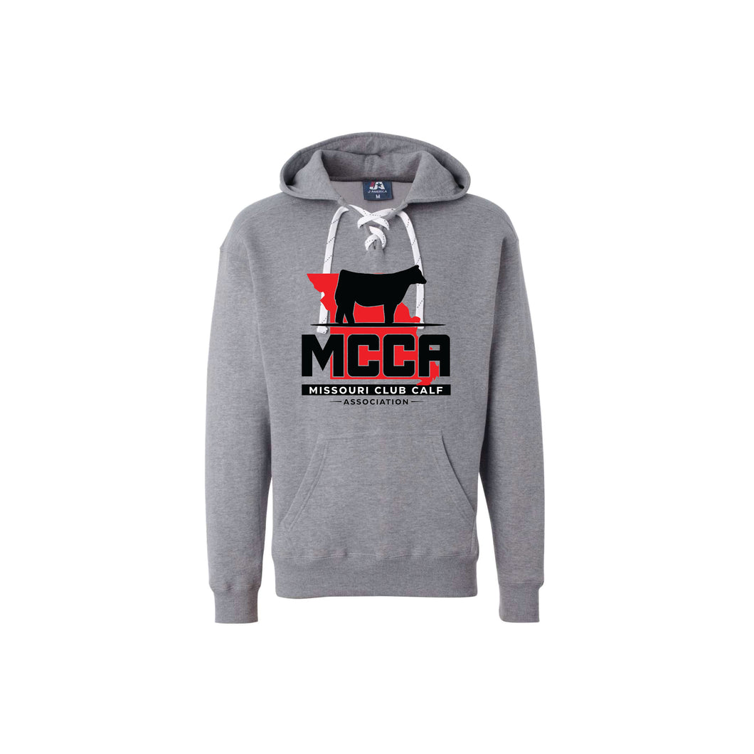 MCCA: Grey Lace-Up Hoodie