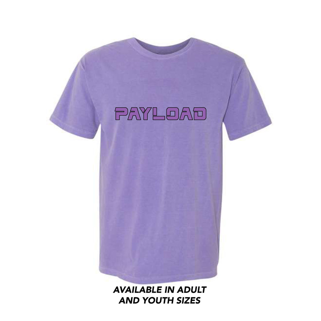 Umbarger: Comfort Colors Violet T-Shirt: Payload Logo