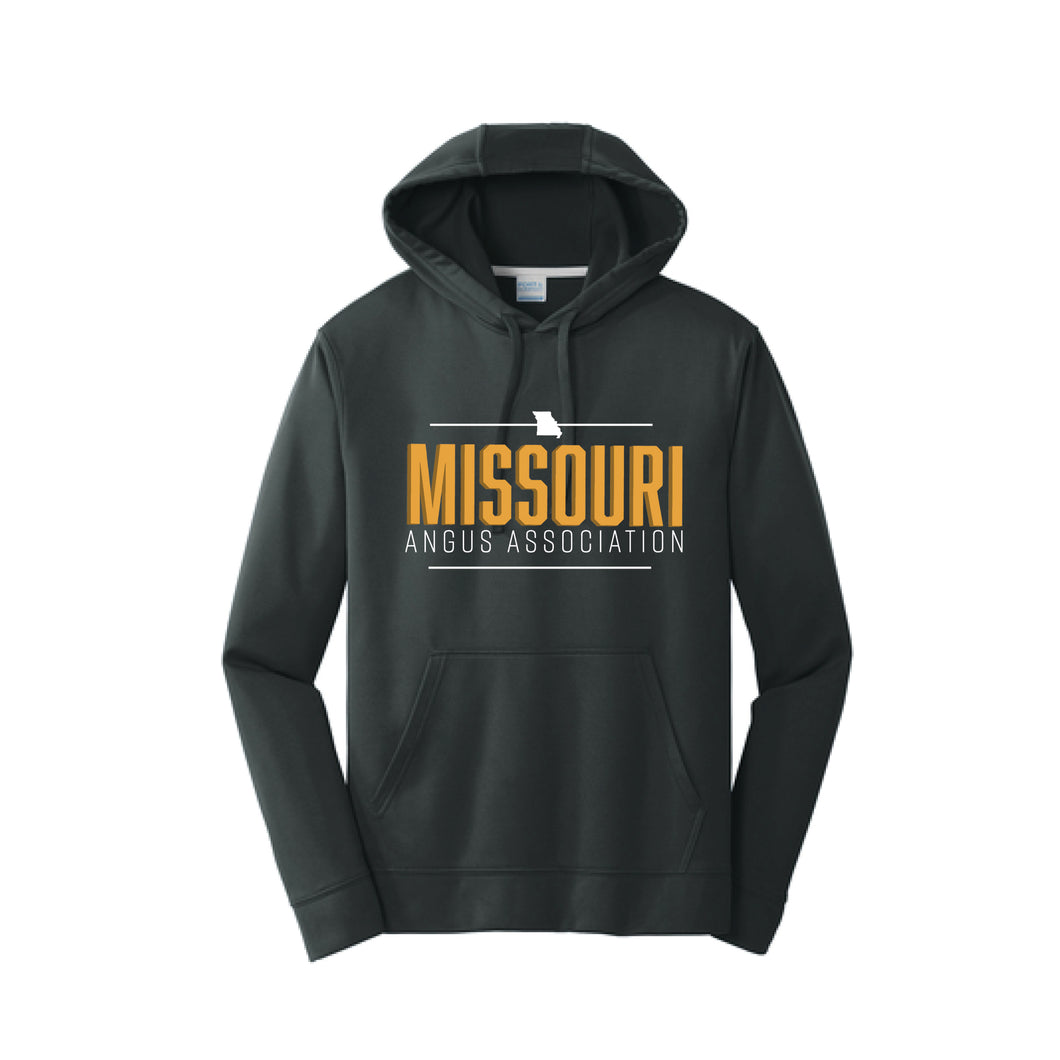 Missouri Angus: Black Performance Hoodie