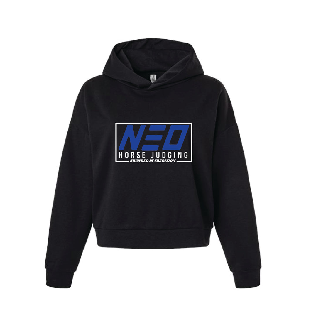 NEO Horse: Women's Black Cropped Hoodie