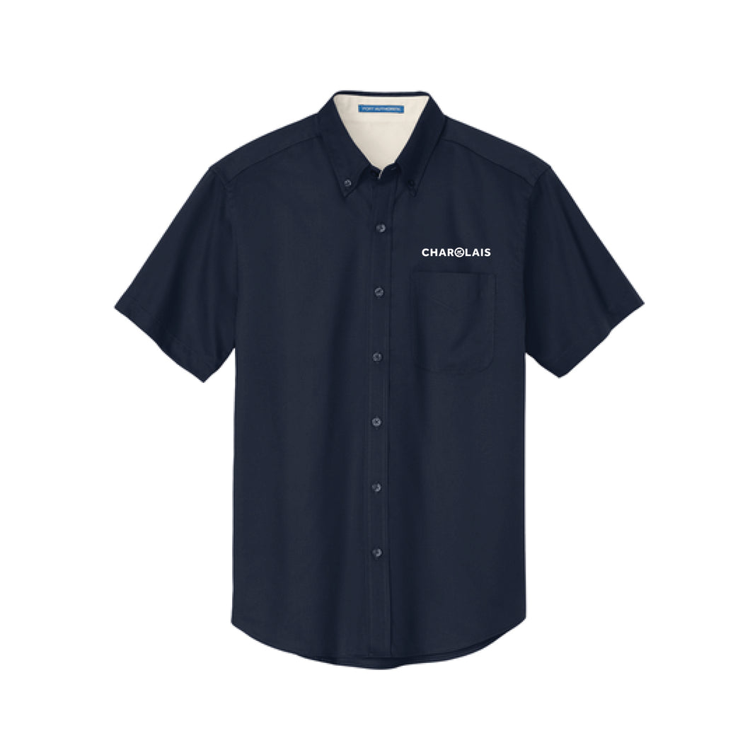 CHAR: Navy Button Down Shirt