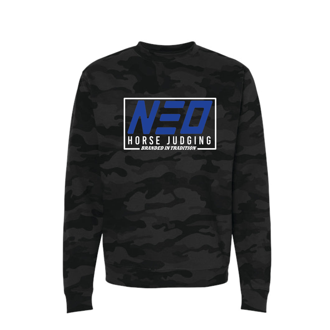 NEO Horse: Crewneck Sweatshirt-Black Camo