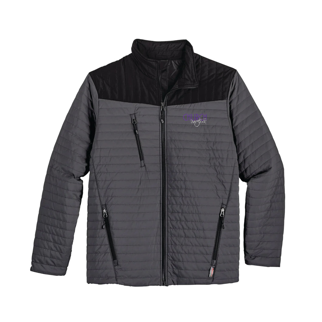 Church: Jet Grey/Black Men's Insulated Quilted Jacket