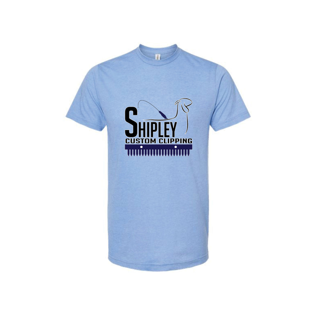 Shipley: Blue Heather Cotton T-shirt