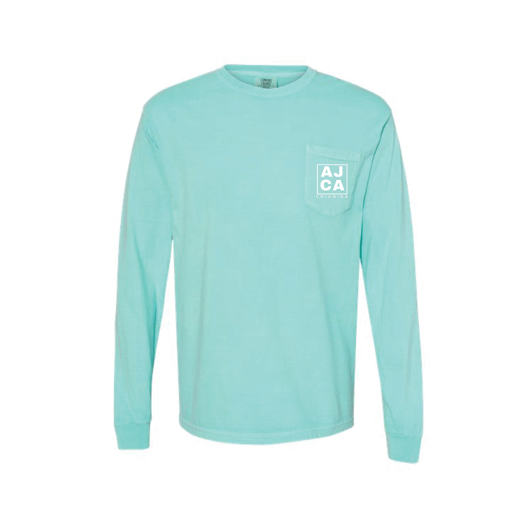 AJCA: Comfort Colors Front Pocket Long Sleeve T-shirt