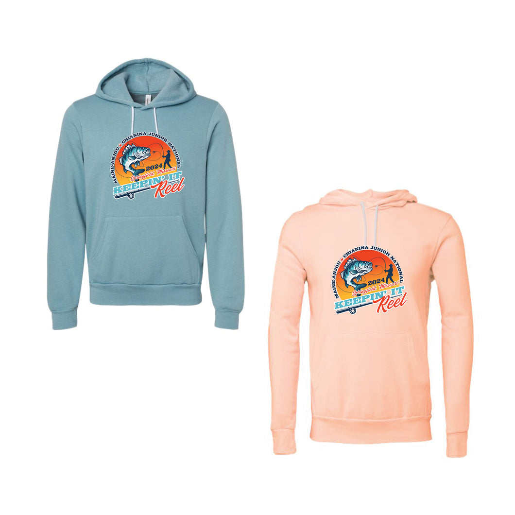 KEEPIN' IT REEL: Hoodie (Peach)