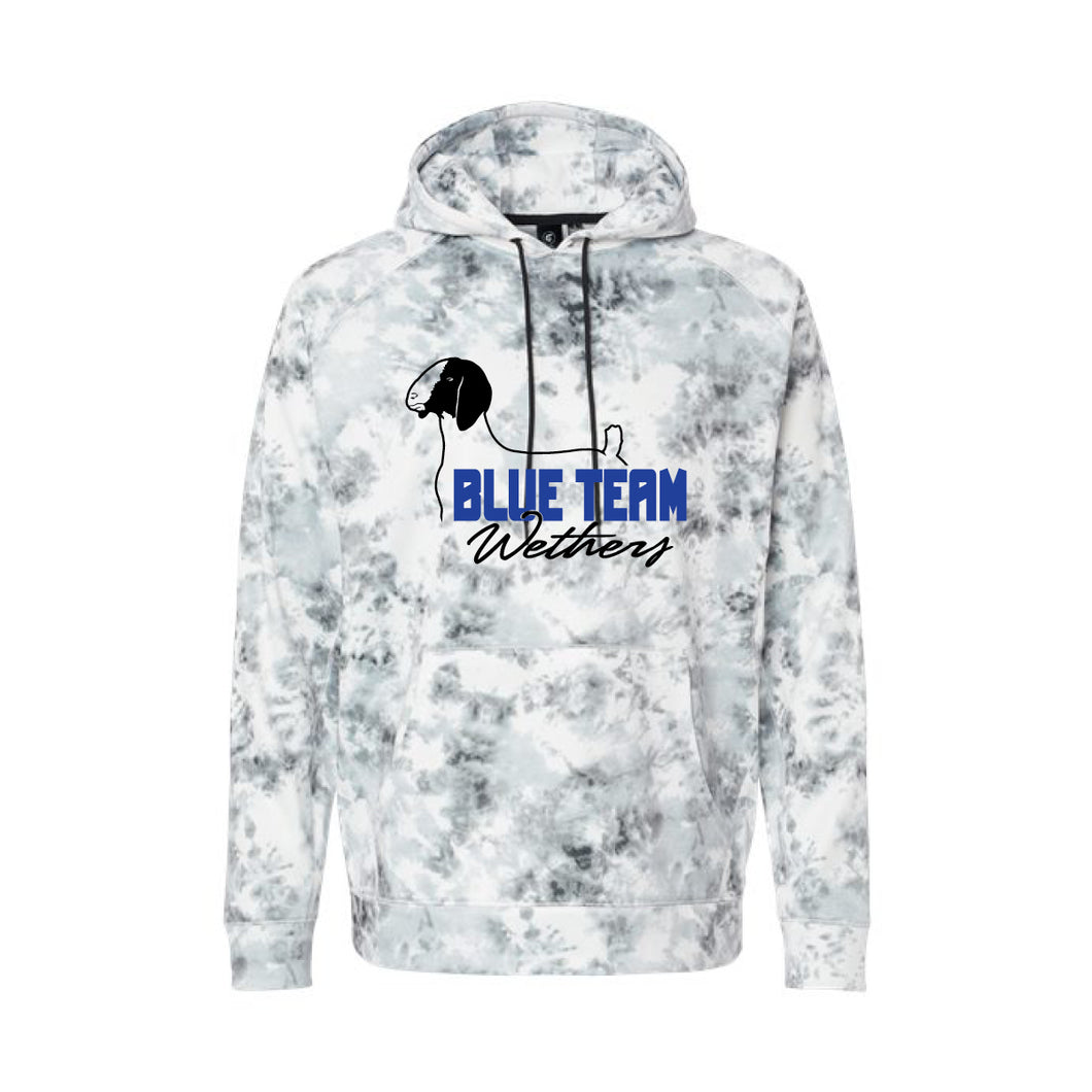 BTW: White Tie-Dye Performance Hoodie