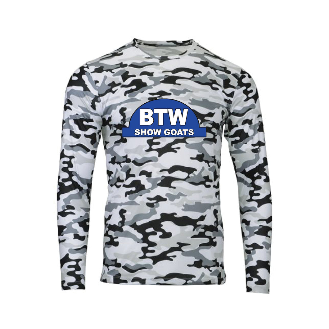 BTW: Grey Paragon Camo Long Sleeve Performance Shirt