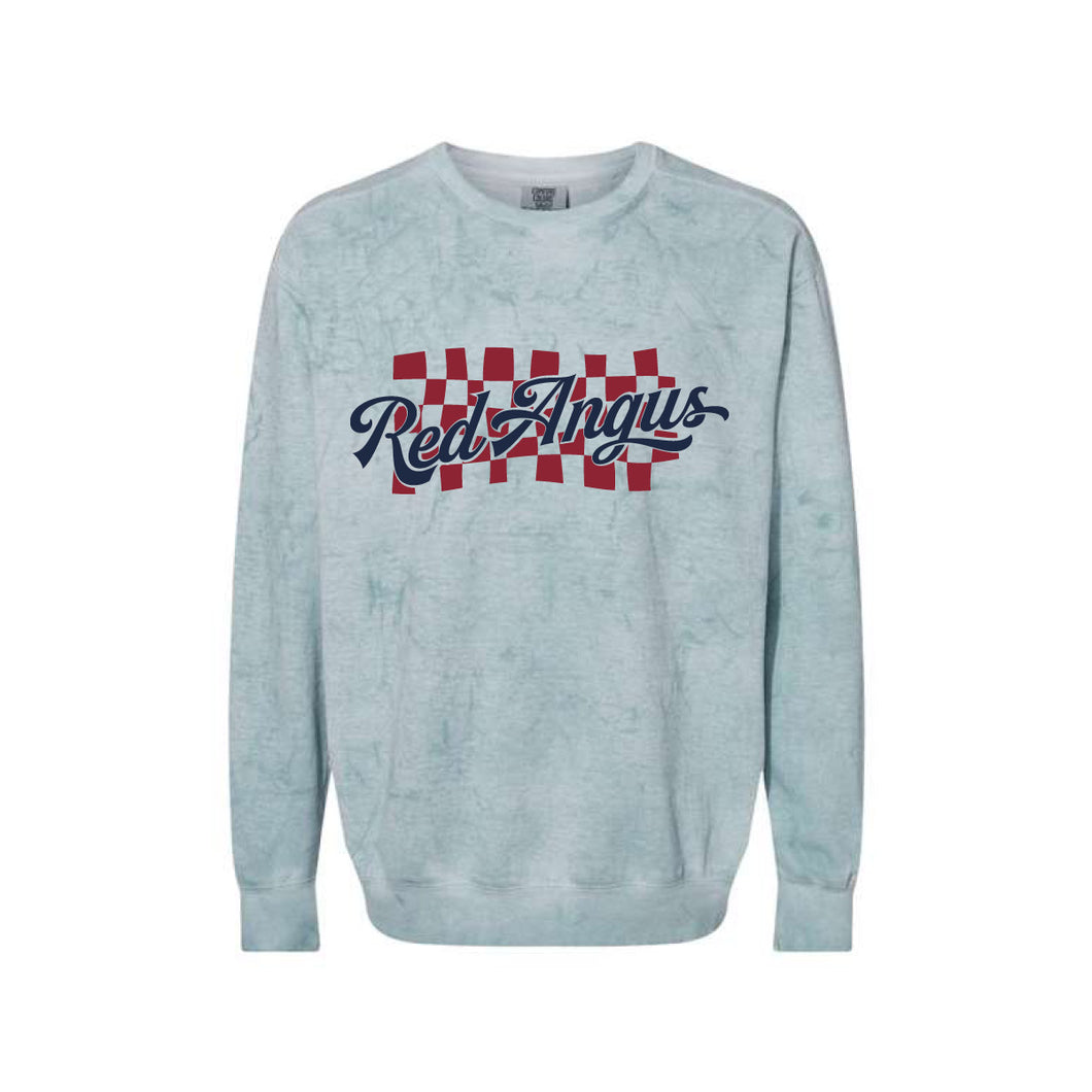 Red Angus: Colorblast Crewneck Sweatshirt