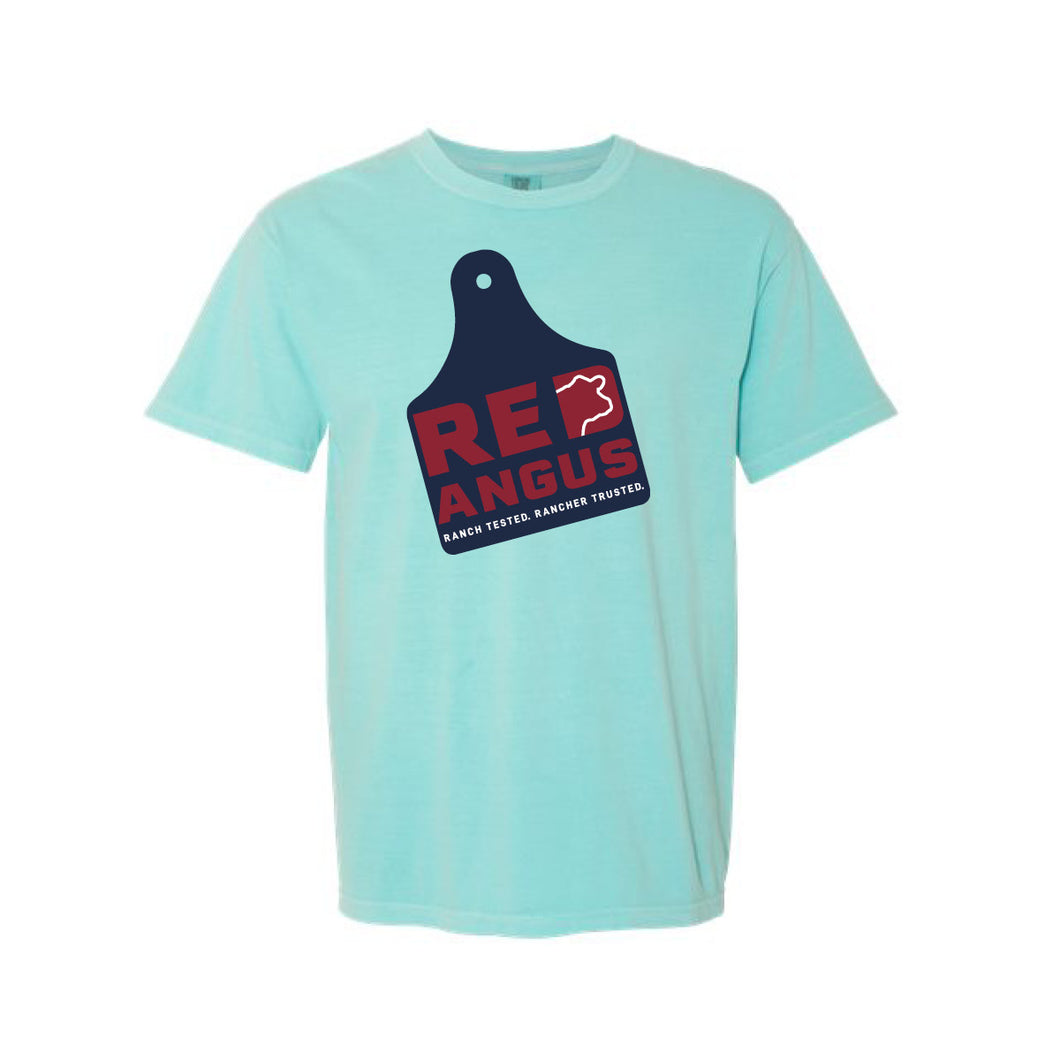 Red Angus: Mint Comfort Colors T-Shirt