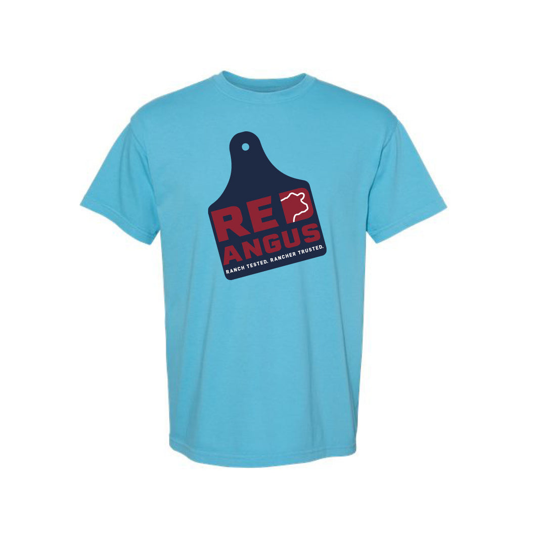 Red Angus: Turquoise Comfort Colors T-Shirt