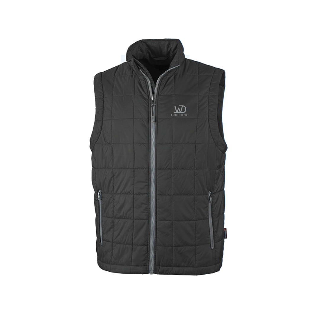 WD: Black/Grey Men's Quilted Vest