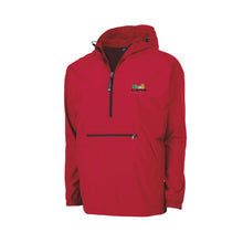 Load image into Gallery viewer, Clayton: Red 1/4 Zip Hooded Pullover
