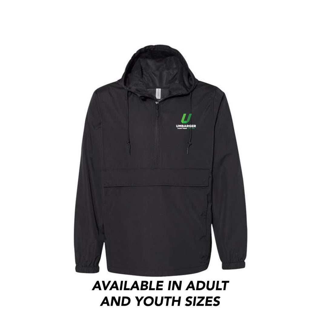 Umbarger: Quarter Zip Pullover- Black
