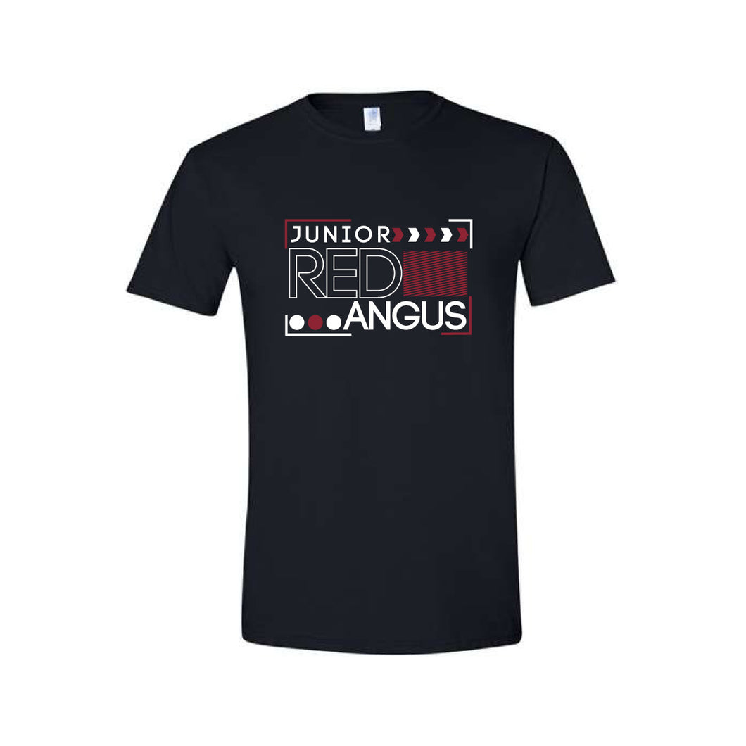 Red Angus: Black Soft Style T-Shirt