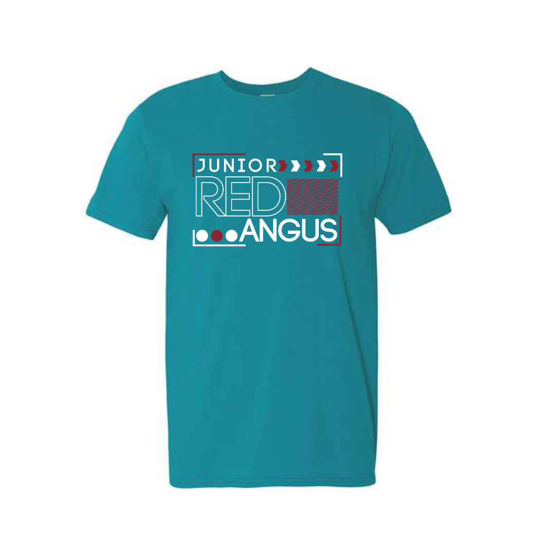Red Angus: Teal Soft Style T-Shirt