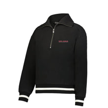 Load image into Gallery viewer, Red Angus: Ladies Black 1/4 Zip Heritage Pullover
