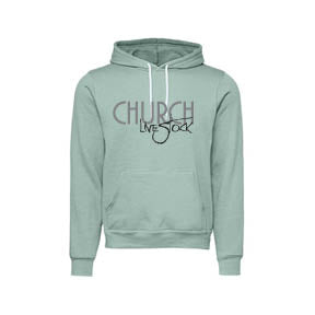 Church: Dusty Blue Bella Canvas Hoodie