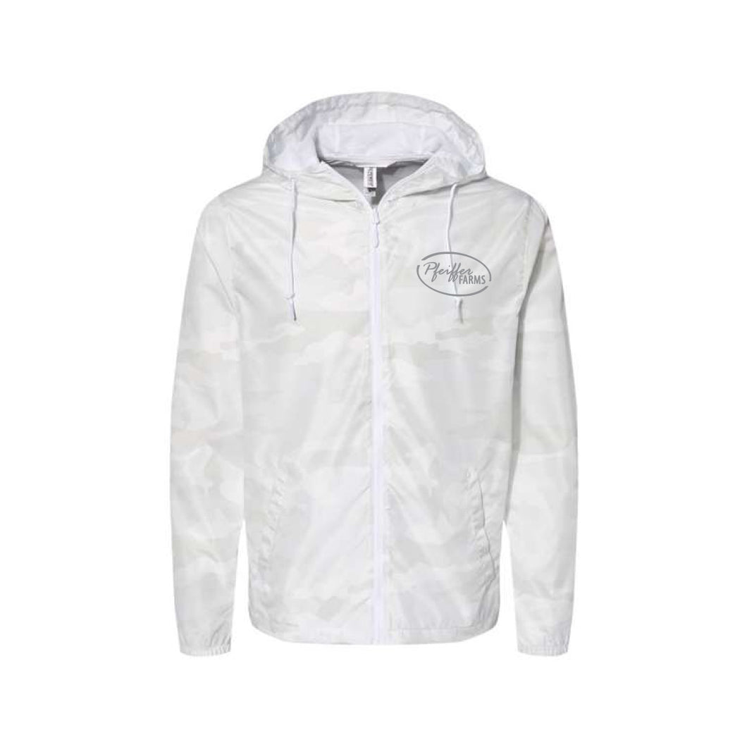 Pfeiffer: Windbreaker Full Zip- White Camo