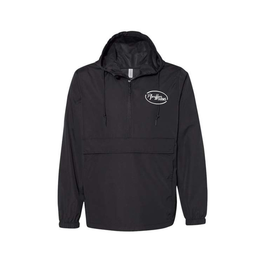 Pfeiffer:  Windbreaker Quarter Zip- Black