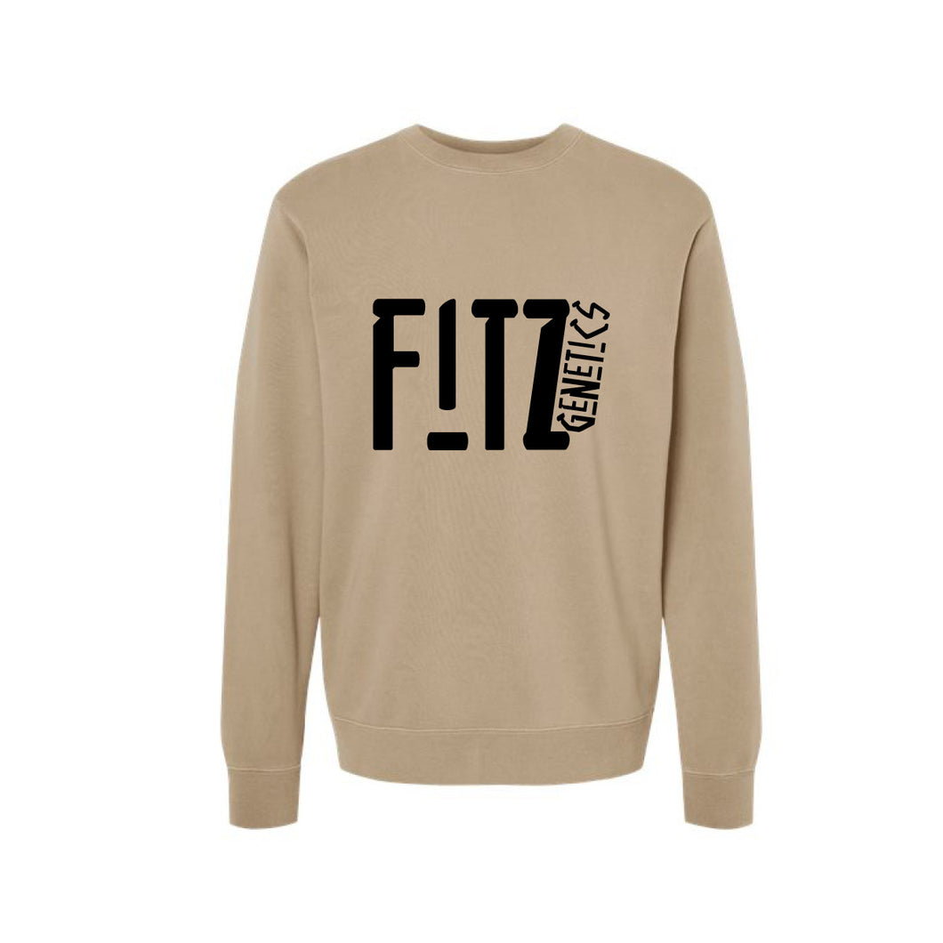 Fitz: Pigment Dyed Crewneck Sweatshirt- Sandstone