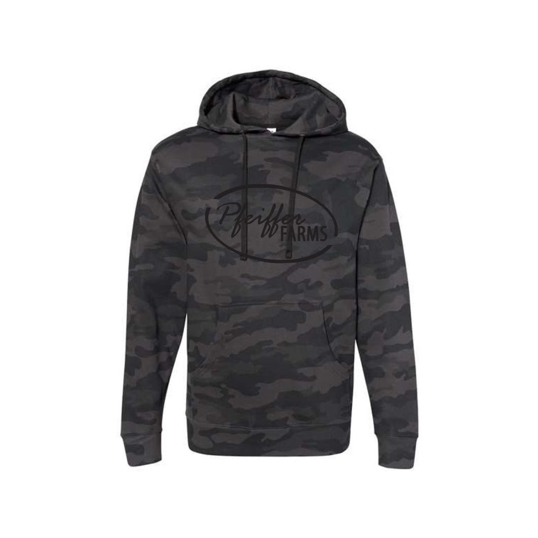 Pfeiffer: Black Camo Hoodie