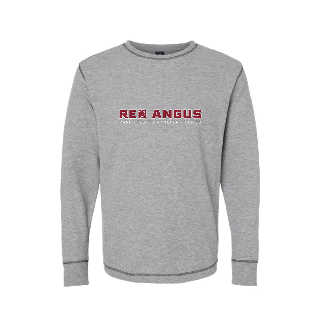 Red Angus: Grey Thermal Long Sleeve