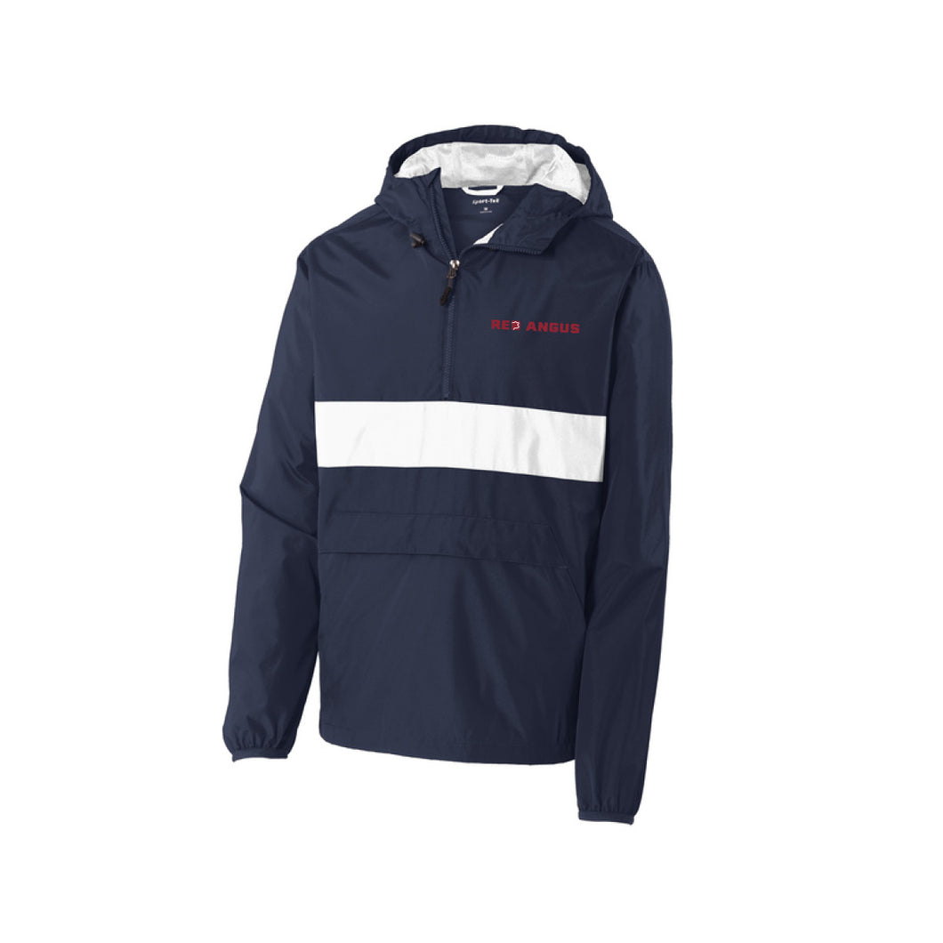 Red Angus: Navy/White Performance Pullover