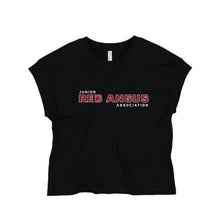 Load image into Gallery viewer, Red Angus: Women's Black Relaxed Vintage Wash Tee
