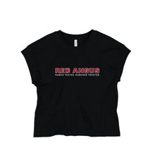 Load image into Gallery viewer, Red Angus: Women's Black Relaxed Vintage Wash Tee
