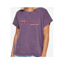 Load image into Gallery viewer, Red Angus: Women's Plum Relaxed Vintage Wash Tee
