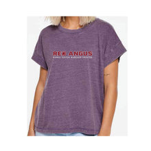 Load image into Gallery viewer, Red Angus: Women's Plum Relaxed Vintage Wash Tee
