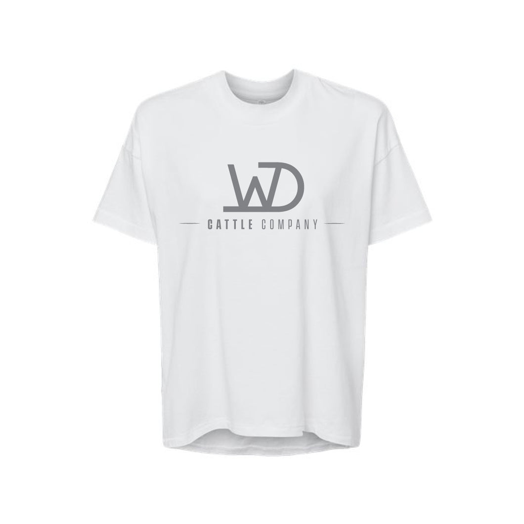 WD: White Women's Hi-Lo Tee