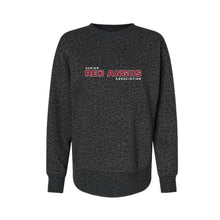 Load image into Gallery viewer, Red Angus: Women's Black Leopard Crewneck Sweatshirt
