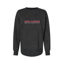 Load image into Gallery viewer, Red Angus: Women's Black Leopard Crewneck Sweatshirt
