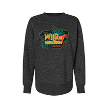 Load image into Gallery viewer, Red Angus: Women's Black Leopard Crewneck Sweatshirt
