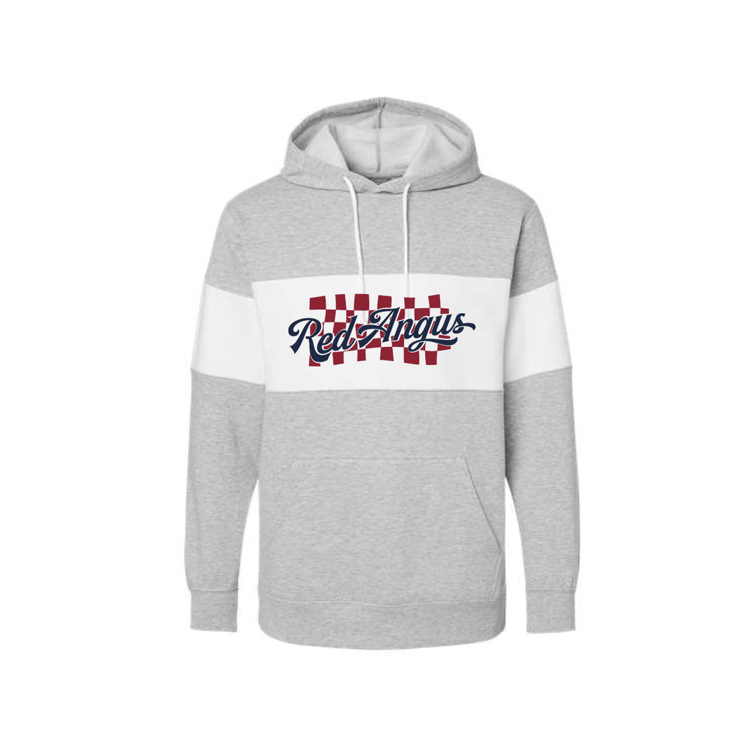 Red Angus: Colorblock Hooded Sweatshirt